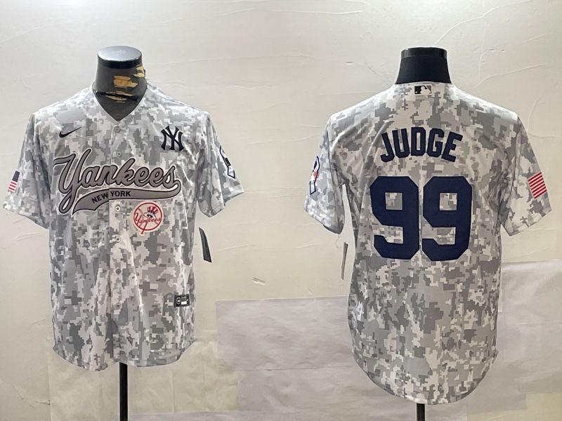 Men New York Yankees 99 Judge Camo Joint Name 2024 Nike MLB Jersey style 3